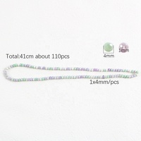 Listo para enviar: Cuentas de cristal facetadas de 4 mm teñidas con agua, estilo Monet Garden Picasso, rondelle espaciador para pulseras y collares DIY