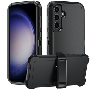 Nouveaux produits 2025 Étui de téléphone pour Samsung Galaxy A55 Coque arrière antichoc avec charge sans fil Protection <span class=keywords><strong>4</strong></span> en 1 (Noir) - Product Image 2