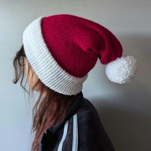 Bonnets de Noël en gros, bonnets tricotés de Noël, bonnets d'hiver chauds, bonnets à <span class=keywords><strong>pompon</strong></span> rayés pour le Nouvel An, rouge, <span class=keywords><strong>blanc</strong></span>, vert pour hommes, femmes et enfants - Product Image 5