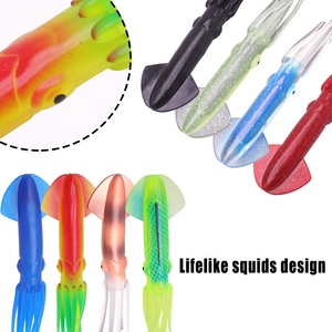 Señuelos de Pesca de Calamar de Plástico Suave de Alta Calidad, Señuelos Luminosos para Pesca de Pulpo, Señuelos para Pesca de Grandes Peces en Agua Salada, Colores Surtidos, Hoochies - Product Image 4