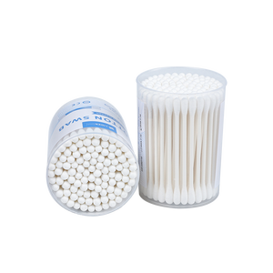 Coton-tige biodégradable à usage quotidien vendu en usine, 100 pièces/boîte, bâtonnet en papier, coton-tige avec boîte ronde - Product Image 5