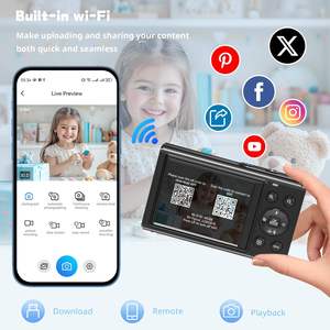 كاميرا رقمية 5K للتصوير الفوتوغرافي مع WiFi ودقة 80 ميجابكسل وتركيز تلقائي وشاشة 2.8 بوصة وتقريب 18X، كاميرا مدمجة للسفر وتصوير مدونات الفيديو مع شهادات CE FCC ROSH - Product Image 3