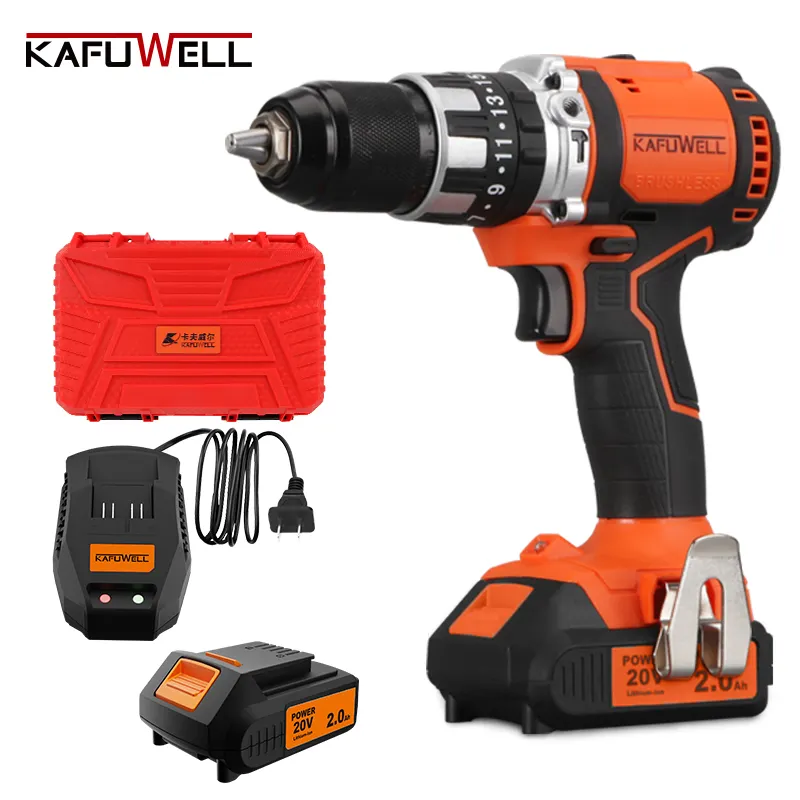 KAFUWELL PA4503HE-W-2 리튬 배터리 전기 드릴 21v 무선 드릴 2 0ah 배터리 산업용 배터리 무선 드릴