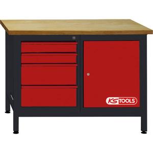 KS TOOLS-Banco de Trabajo 865,0006, 4 cajones + 1 puerta, 840x1200x500mm - EAN 4042146546826 BANCOS DE TRABAJO Y MESAS - Product Image 1