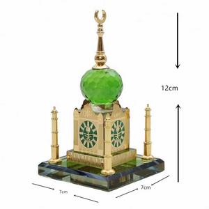 Décoration de maison musulmane, sculpture en verre cristal de la Kaaba, ornements du Ramadan, artisanat en résine, cadeaux et accessoires décoratifs - Product Image 2