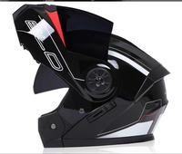 Casque de Moto Modulable Double Visière Rétro Homologué DOT Intégral à Relever