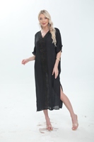 Kaftan de plage maxi oversize en dentelle pour femme, idéal pour l'été et les stations balnéaires – Nouveauté usine