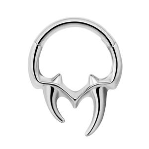 Atacado de Joias Corporais Personalizadas Estilo Punk com Zircônia: Piercings de Nariz em Aço Inoxidável 316L Banhado a Ouro com Design Tribal de Dentes de Vampiro - Product Image 4