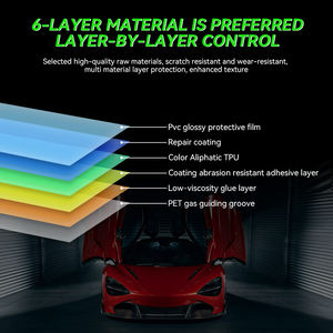 1.52*15M noir mat TPU PPF voiture Wrap vinyle <span class=keywords><strong>Film</strong></span> expédition rapide Satin noir TPU changement de couleur corps Wrap anti-rayures rouleau <span class=keywords><strong>Film</strong></span> - Product Image 4