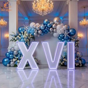 <span class=keywords><strong>Lettere</strong></span> e Numeri Luminosi <span class=keywords><strong>in</strong></span> Metallo RGB LED Neon da 3FT 4FT per Compleanni 15° 16°, Proposte di Matrimonio, Anniversari, Decorazioni per Feste Natalizie - Product Image 2