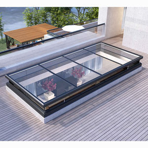 Fenêtre <span class=keywords><strong>de</strong></span> <span class=keywords><strong>toit</strong></span> coulissante verticale électrique en alliage d'aluminium étanche à haute étanchéité pour escalier et <span class=keywords><strong>toit</strong></span> plat - Product Image 4