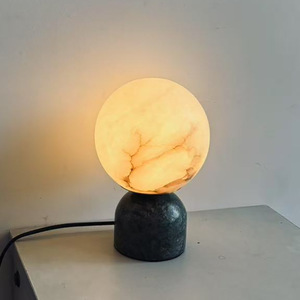 Lámpara de mesa Huiju Lighting de ónix natural con base E27 para bombilla LED, control de interruptor, para sala de estar, dormitorio, estudio, ecológica. - Product Image 3
