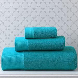 Ensemble de serviettes de bain et de toilette carrées pour adultes, 100% coton, épaisses, à poils coupés, brodées, couleur unie, douces et absorbantes, qualité hôtelière 5 étoiles, pour la maison et l'hôtel - Product Image 2
