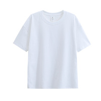 Fournisseur d'usine, t-shirts pour hommes à col rond décontracté, 100% coton, épaules tombantes, coupe décontractée, uni, manches courtes, décontracté