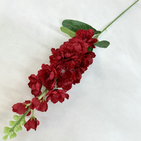 Bunga Delphinium Sutra Buatan Tunggal 92cm Warna-warni untuk Dekorasi Pernikahan