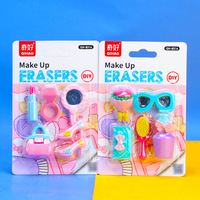 Cadeaux pour enfants d'âge scolaire, design de maquillage princesse kawaii mignon, gomme à effacer en forme de rouge à lèvres 3D pour filles