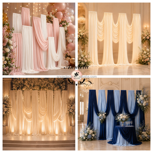 Support de toile de fond de mariage réglable ANNIELU, 2 pièces, cadre tubulaire en T haut pour cérémonie en extérieur, fête, arrière-plan de photomaton - Product Image 3