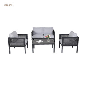 BHR-cuerda tejida para muebles de exterior, tejido <span class=keywords><strong>kettal</strong></span> para jardín, sofá, 4 Uds., buen precio - Product Image 1