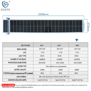 ไฟถนนโซลาร์เซลล์อลูมิเนียมกันน้ำ IP65 กำลังไฟ 40W60W80W สำหรับภายนอกอาคาร แบบ All-in-One LED ทำความสะอาดตัวเองได้ เหมาะสำหรับถนนที่มีฝุ่นมาก รุ่น SL-AIO-TQ Sel - Product Image 2