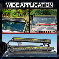 Barre LED Offroad 40 pouces à faisceau combiné 360W double rangée avec lentille chromée ou noire et faisceau lumineux droit, avec faisceau de câblage inclus