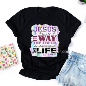 Pegatina de Transferencia Térmica con la Frase de Jesús, el Camino, la Verdad y la Vida, Juan 14:6, para Camisetas, Bolsas y Sudaderas - Product Image 4