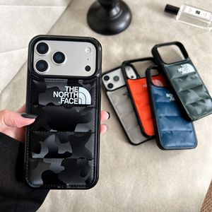 Nuova <span class=keywords><strong>custodia</strong></span> autunno-inverno per <span class=keywords><strong>Apple</strong></span> 17 Pro Max, stile giacca imbottita in <span class=keywords><strong>pelle</strong></span> mimetica 3D, cover per iPhone 16 15 14 13 12 - Product Image 2