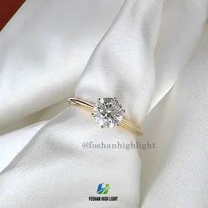 2 Carat Nhẫn Phụ Nữ Kim Cương Phòng Thí Nghiệm Grown Kim Cương Vàng Nhẫn Phòng Thí Nghiệm Phát triển Kim Cương Vàng Nhẫn