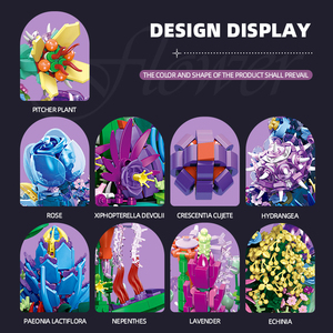 Cho Pandora 893PCSP Xây Dựng Khối Thiết Lập Lãng Mạn Hoa Bonsai Hoa Chậu Cây Giáo Dục Đồ Chơi Cho Phụ Nữ Cô Gái Ánh Sáng Hoa - Product Image 2