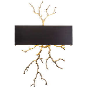 Gran oferta, candelabro de interior creativo montado en rama de árbol, lámpara de pared led de Interior de cobre dorado Vintage para dormitorio de hotel en casa - Product Image 5
