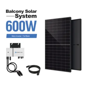 Sunket Balcony Power Plant Solar System Photovoltaic Balcony 600W 800W Grid Solar System Without Battery