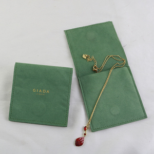 Bolsa de Terciopelo Personalizada con Logotipo para Regalo de Joyería, con Logotipo y Almohadillas de Inserción, Bolsa de Microfibra Tipo Sobre para Joyería - Product Image 6