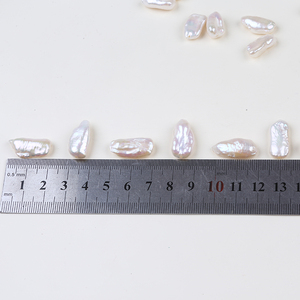 10*20มิลลิเมตรธรรมชาติสีขาว <span class=keywords><strong>Biwa</strong></span> หลวมไข่มุกลูกปัด - Product Image 2