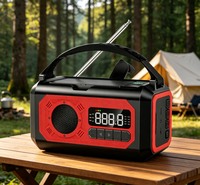 Radio solaire portable rechargeable 10000 mAh avec fonction lampe torche FM AM WB pour la maison