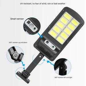 Lampadaires solaires extérieurs étanches à haute luminosité LED <span class=keywords><strong>lampe</strong></span> <span class=keywords><strong>solaire</strong></span> avec télécommande IP65 puissant lampadaire pour cour - Product Image 2