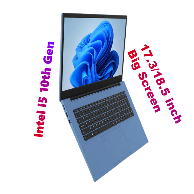 17.3 18.5 Inch Intel I5 10th Gen 10000mAh Long Battery Life Notebook RJ45 BT5.0 WIFI 6 DRR4 SSD 2TB Windows 11 Pro Gaming Laptop