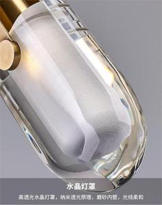 PM hiện đại Mặt dây đồng ánh sáng phòng ăn quầy bar phòng khách quán cà phê phòng ngủ đầu giường sang trọng Đèn Chùm Pha Lê - Product Image 4