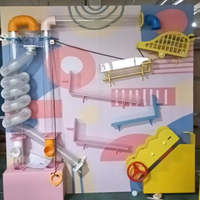 Équipement de musée des sciences, aire de jeux intérieure, mur interactif avec balles, jeux muraux pour enfants, mur d'activités pour enfants à vendre