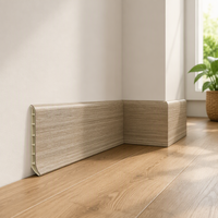 Plinthe autocollante en PVC imitation bois, étanche et résistante à l'humidité, pour coins, 50 mm 68 mm