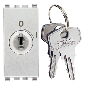 Interrupteur à clé Vimar 16A 2P avec clé universelle pour commande électrique - Product Image 1