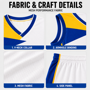 Op maat gemaakte kleurblok basketbalpak, sportuniform voor basketbalacademie, aangepaste logo groothandel - Product Image 4