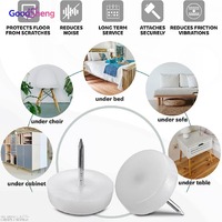 GOODSHENG Pieds de table et chaise de cuisine modernes, patins de protection pour pieds de meuble, pieds plats en fer pour bureau