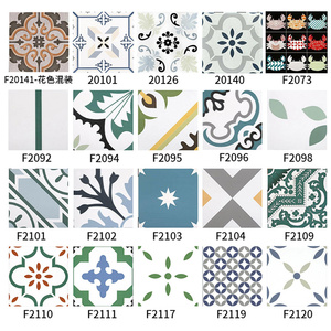 Ubin Lantai Keramik Motif Bunga Kecil Warna-warni Sederhana 200x200mm Tebal 6mm Anti Selip Gaya Nordik untuk Dapur Apartemen Sekolah - Product Image 1