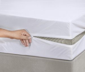 6 taraflı koruma 100% su geçirmez fermuarlı şilte kılıfı nefes gürültüsüz ve yumuşak yatak örtüsü - Product Image 2