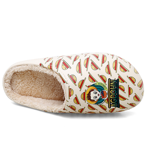 Pantoufles en <span class=keywords><strong>peluche</strong></span> pour femmes, pantoufles d'intérieur épaisses d'hiver, pantoufles de marque de créateur pour la maison, pantoufles en fourrure verte d'hiver pour hommes - Product Image 4