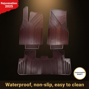 Alfombrillas de Coche de Látex de Lujo Artes, Juego Completo de 4/5 Piezas, con Diseño de Rayas y Grosor, Novedad 2025 - Product Image 6