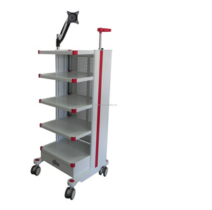 Ginee y tế di động nội soi Xe đẩy 3 lớp y tế giỏ hàng nội soi nội soi xe đẩy để bán tùy chỉnh - Product Image 4