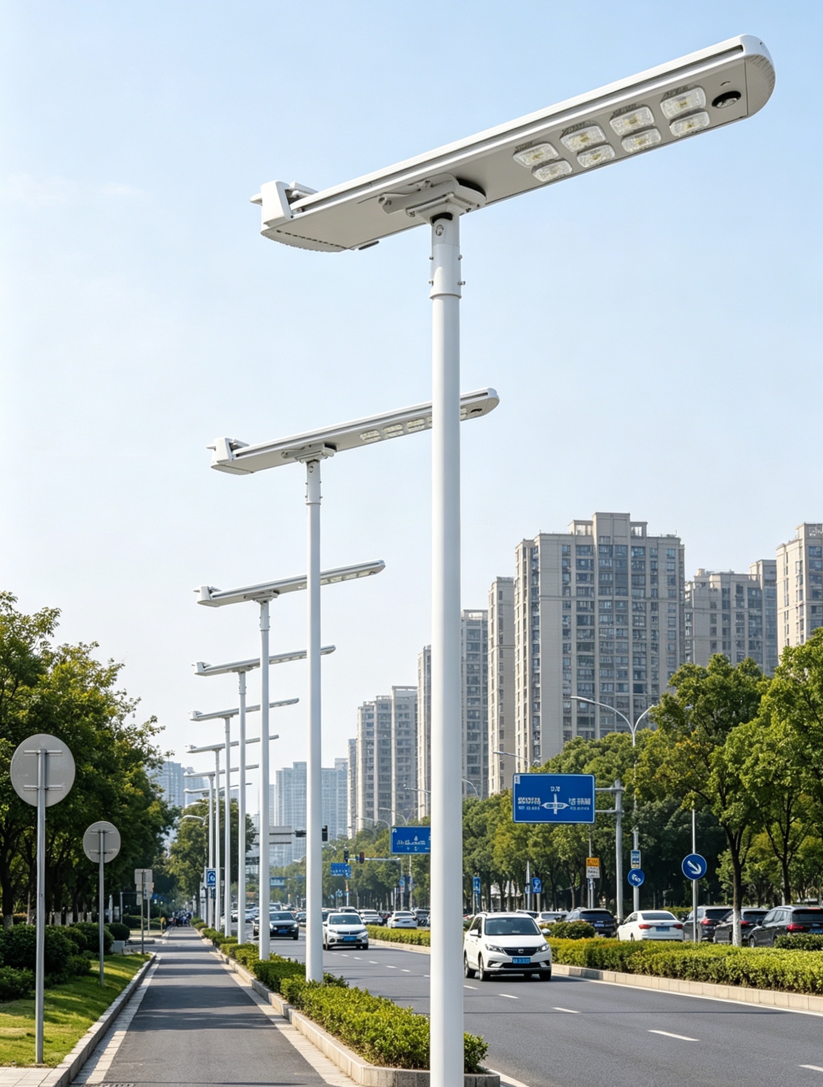 High Efficiency Highway Outdoor IP65 Waterproof DC Battery-Powered LED High Conversion Aluminum Housing Solar Street Lights · image 2