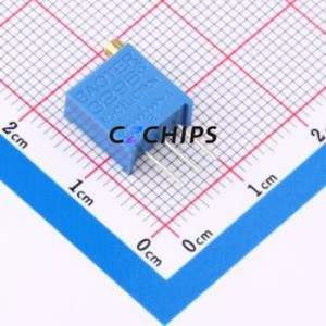 ตัวต้านทาน/โพเทนชิโอมิเตอร์แบบปรับได้สำหรับ3296W-503-LF ผ่านชิ้นส่วนรู (THT)-3P, ตัวต้านทาน9.5x4.8มม. 50Kohm 10% 500 250mw ppm. - Product Image 1