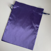 Emballage cadeau personnalisé avec Logo en argent, sac de mariage en Satin, sac de Bonnet pour cheveux, sacs en soie pour cheveux