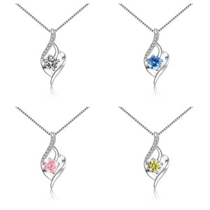 Collier pendentif en argent sterling S925 Super <span class=keywords><strong>Flash</strong></span> Premium Moissanite pour les mariages, les fêtes et les fiançailles - Product Image 1